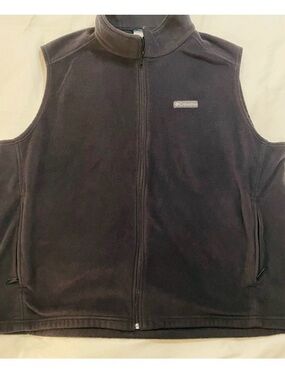 Columbia Men's Black Fleece Vest - Full Zip